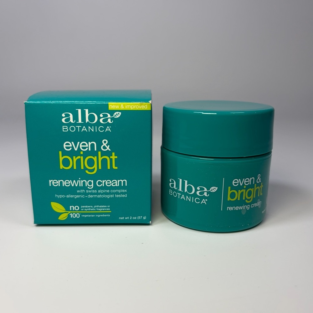 NEW Alba Botanica Even & Bright Renewing Cream 2oz Night PM Facial Moisturizer